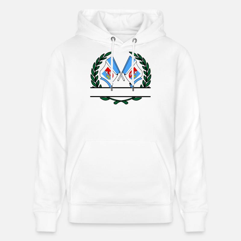 Drapeaux Subcarpathia couronne de laurier bannière - Sweat à capuche bio CRUISER Stanley/Stella Unisexe - blanc