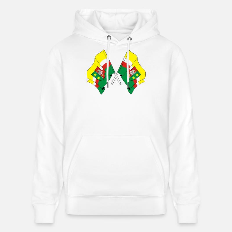 Deux drapeaux Lubusz - Sweat à capuche bio CRUISER Stanley/Stella Unisexe - blanc