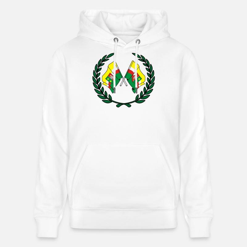 Drapeaux Couronne de laurier Lubusz - Sweat à capuche bio CRUISER Stanley/Stella Unisexe - blanc