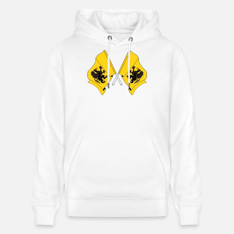 Deux drapeaux de Poméranie - Sweat à capuche bio CRUISER Stanley/Stella Unisexe - blanc