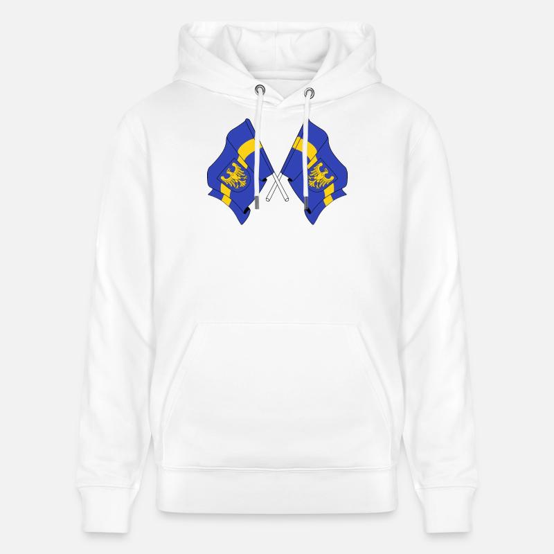 Deux drapeaux de Silésie - Sweat à capuche bio CRUISER Stanley/Stella Unisexe - blanc
