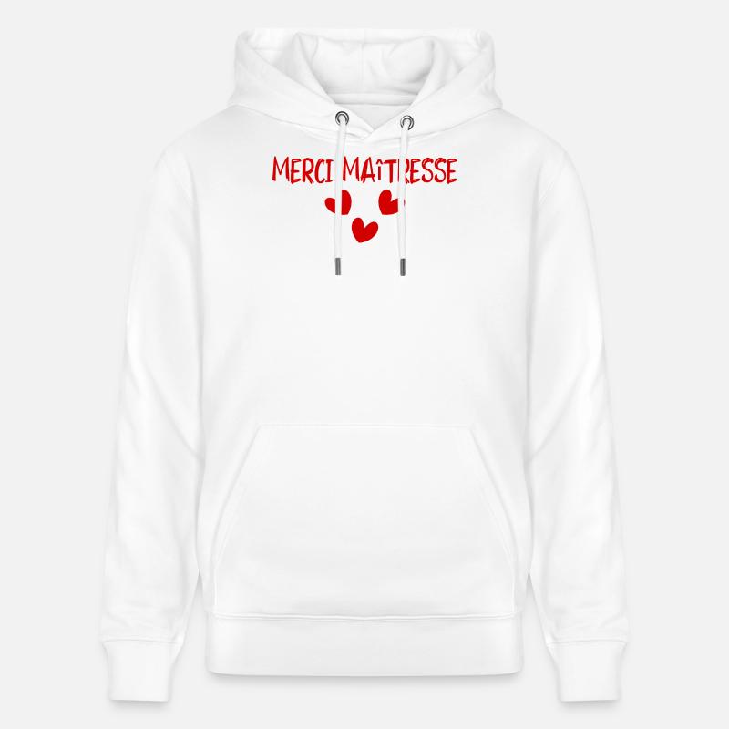 MAÎTRESSE. MERCI. MERCI MAÎTRESSE - Sweat à capuche bio CRUISER Stanley/Stella Unisexe - blanc