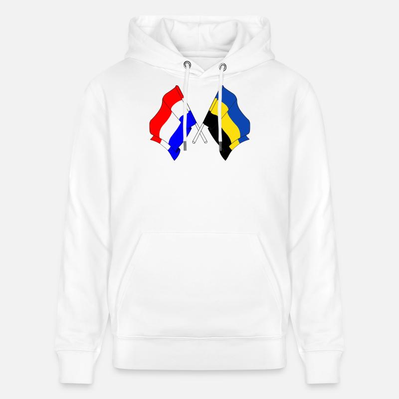 Drapeau Pays-Bas, Gueldre croisé - Sweat à capuche bio CRUISER Stanley/Stella Unisexe - blanc