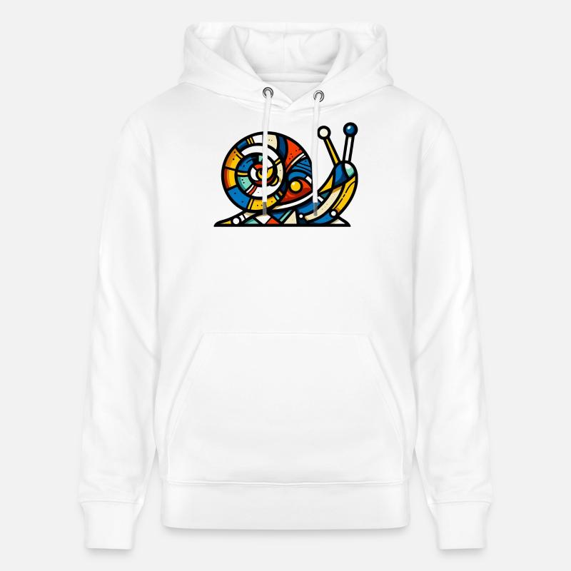 Escargot - Sweat à capuche bio CRUISER Stanley/Stella Unisexe - blanc