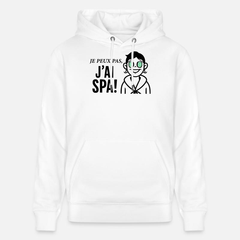 Je peux pas j'ai Spa - Sweat à capuche bio CRUISER Stanley/Stella Unisexe - blanc