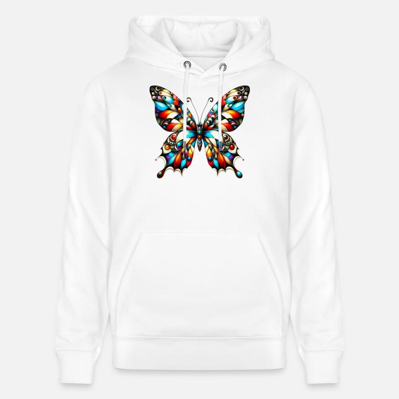 Papillon - Sweat à capuche bio CRUISER Stanley/Stella Unisexe - blanc