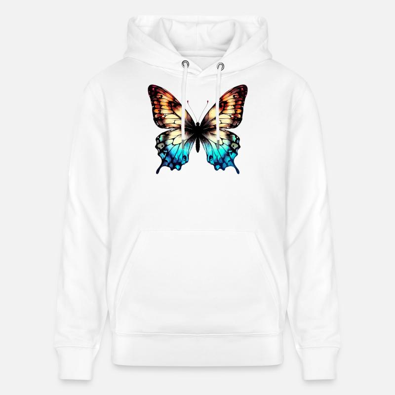Papillon - Sweat à capuche bio CRUISER Stanley/Stella Unisexe - blanc
