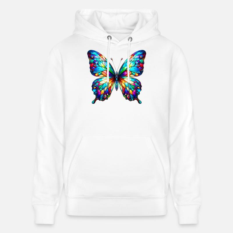 Papillon - Sweat à capuche bio CRUISER Stanley/Stella Unisexe - blanc