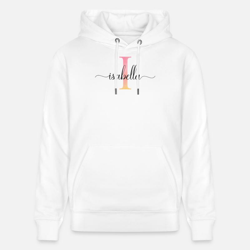 J | Monogramme | Nom | Isabelle |Aquarelle - Sweat à capuche bio CRUISER Stanley/Stella Unisexe - blanc