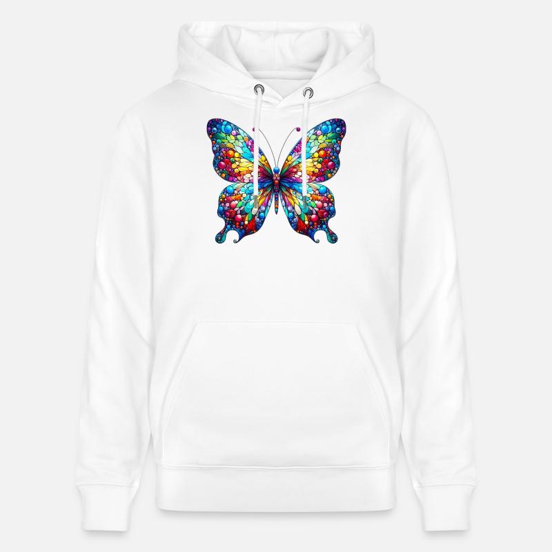 Papillon - Sweat à capuche bio CRUISER Stanley/Stella Unisexe - blanc