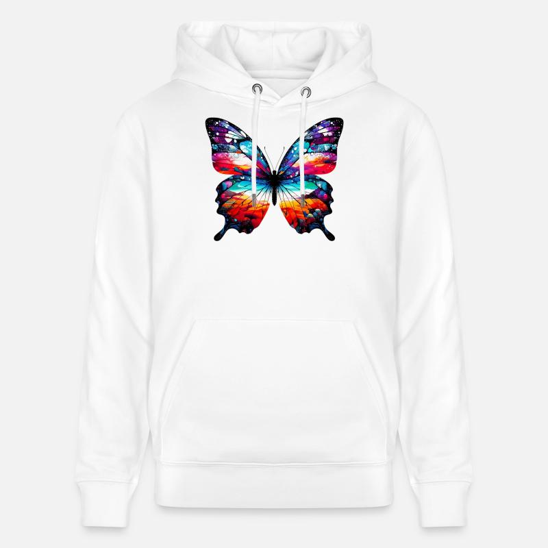 Papillon - Sweat à capuche bio CRUISER Stanley/Stella Unisexe - blanc