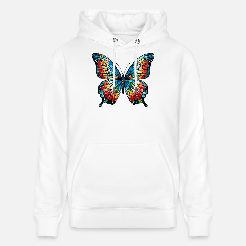 Papillon - Sweat à capuche bio CRUISER Stanley/Stella Unisexe - blanc