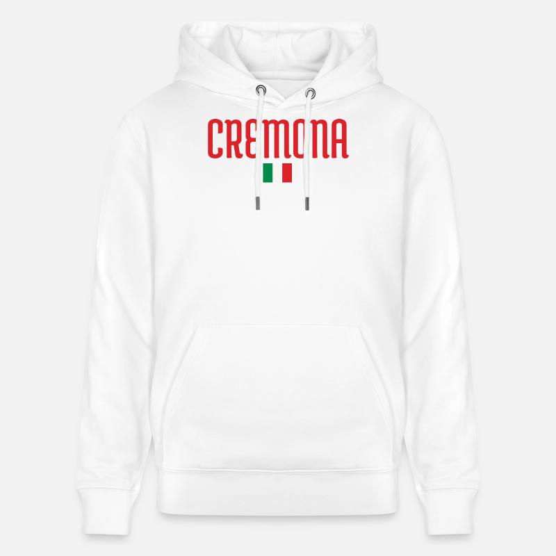 Drapeau de Crémone en Italie. - Sweat à capuche bio CRUISER Stanley/Stella Unisexe - blanc