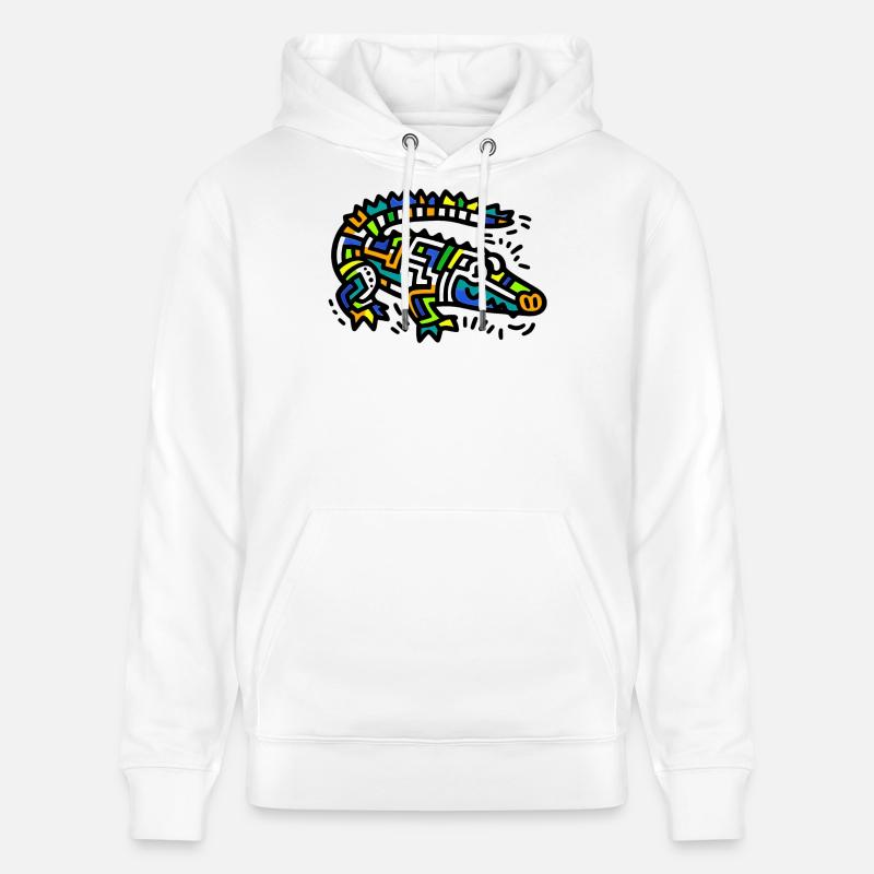 Alligator Crocodile - Sweat à capuche bio CRUISER Stanley/Stella Unisexe - blanc