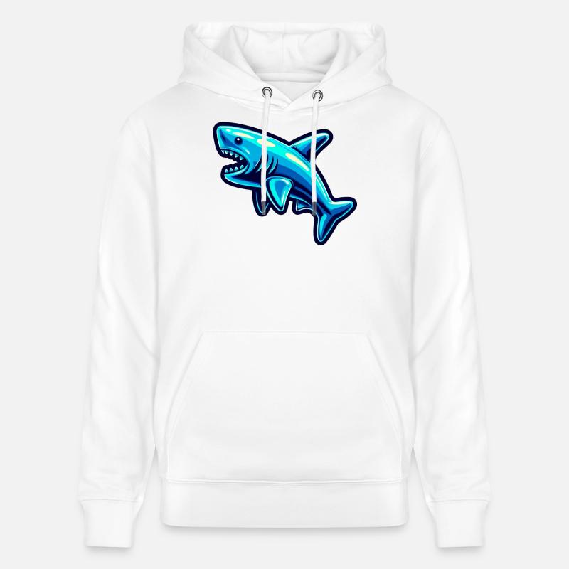 Requin - Sweat à capuche bio CRUISER Stanley/Stella Unisexe - blanc