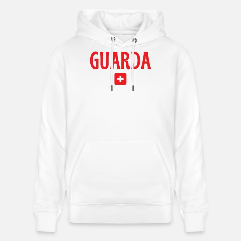 Guarda Suisse Drapeau - Sweat à capuche bio CRUISER Stanley/Stella Unisexe - blanc