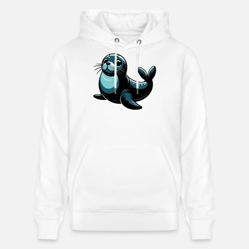 Phoque - Sweat à capuche bio CRUISER Stanley/Stella Unisexe - blanc