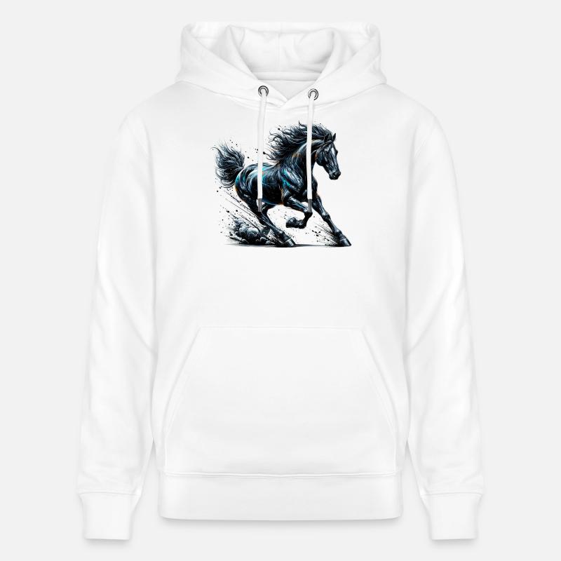 Cheval - Sweat à capuche bio CRUISER Stanley/Stella Unisexe - blanc