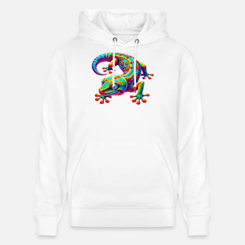 Gecko - Sweat à capuche bio CRUISER Stanley/Stella Unisexe - blanc