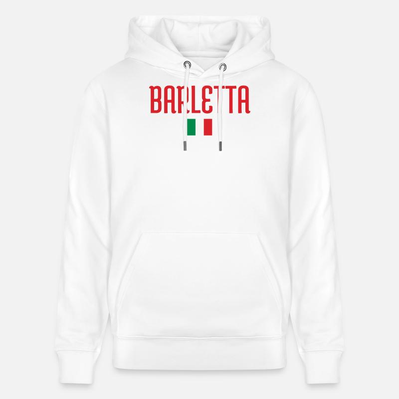 Conception du drapeau italien Barletta - Sweat à capuche bio CRUISER Stanley/Stella Unisexe - blanc