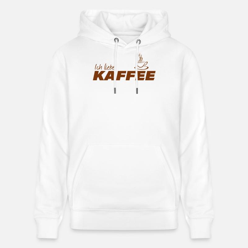 J’adore le café - Sweat à capuche bio CRUISER Stanley/Stella Unisexe - blanc