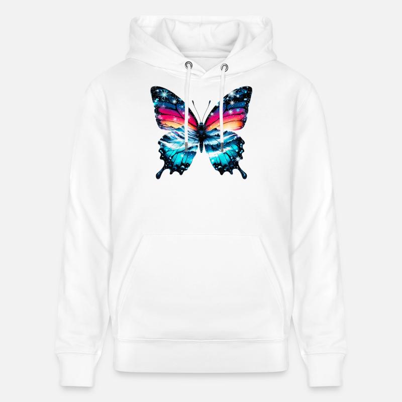 Papillon - Sweat à capuche bio CRUISER Stanley/Stella Unisexe - blanc