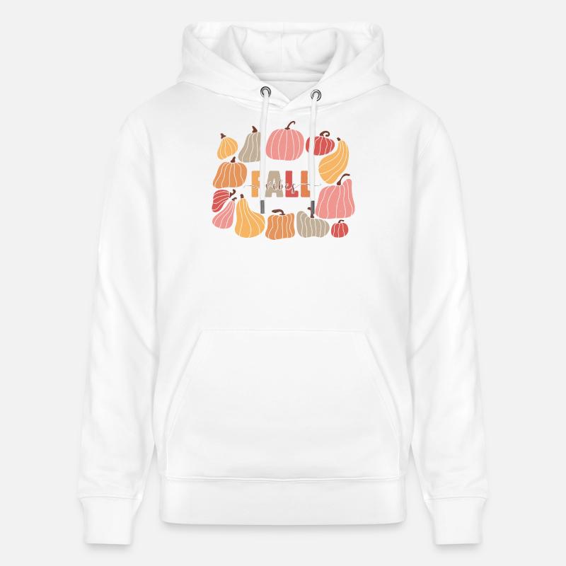 Fall Vibes Citrouilles - Sweat à capuche bio CRUISER Stanley/Stella Unisexe - blanc