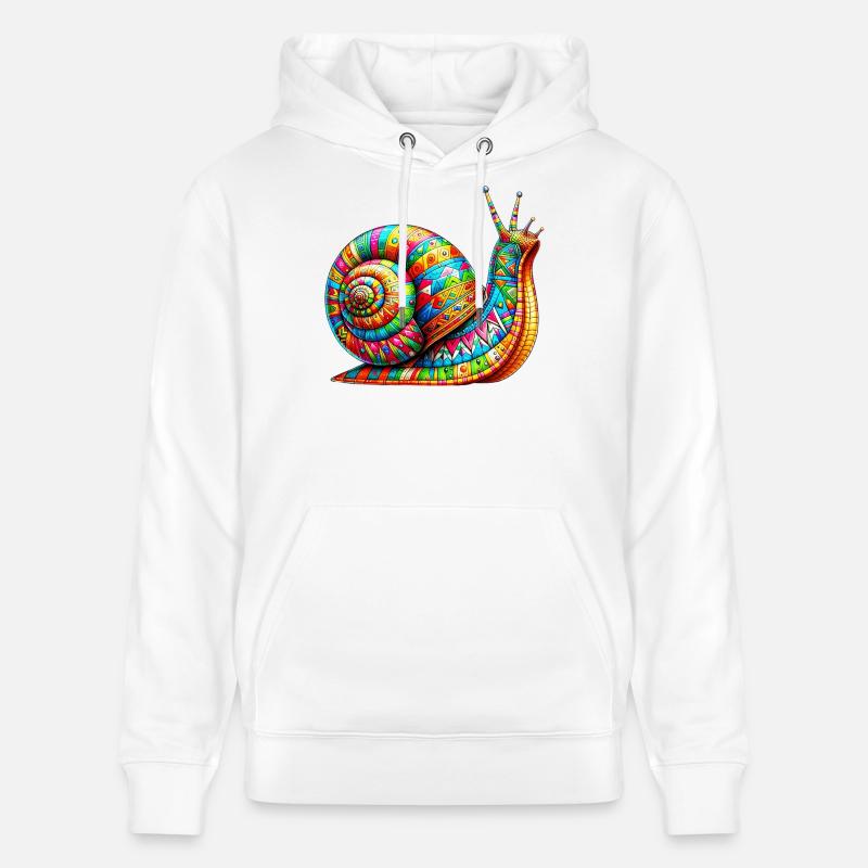 Escargot - Sweat à capuche bio CRUISER Stanley/Stella Unisexe - blanc