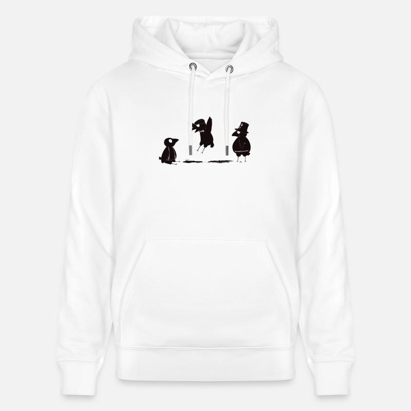 crows before bros - Stanley/Stella Unisex Bio-Hoodie CRUISER  - Weiß