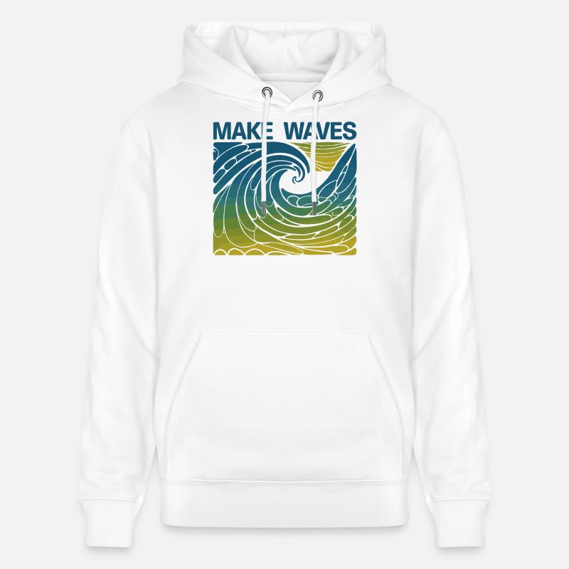 Faites des vagues - Sweat à capuche bio CRUISER Stanley/Stella Unisexe - blanc