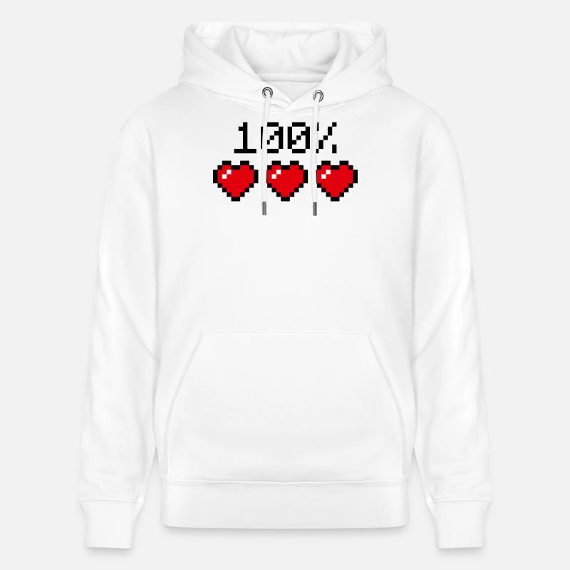 Hundertprozent Statement Partner oder Sportler - Stanley/Stella Unisex Bio-Hoodie CRUISER  - Weiß