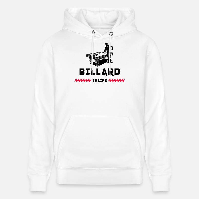 Le billard c'est la vie - Sweat à capuche bio CRUISER Stanley/Stella Unisexe - blanc