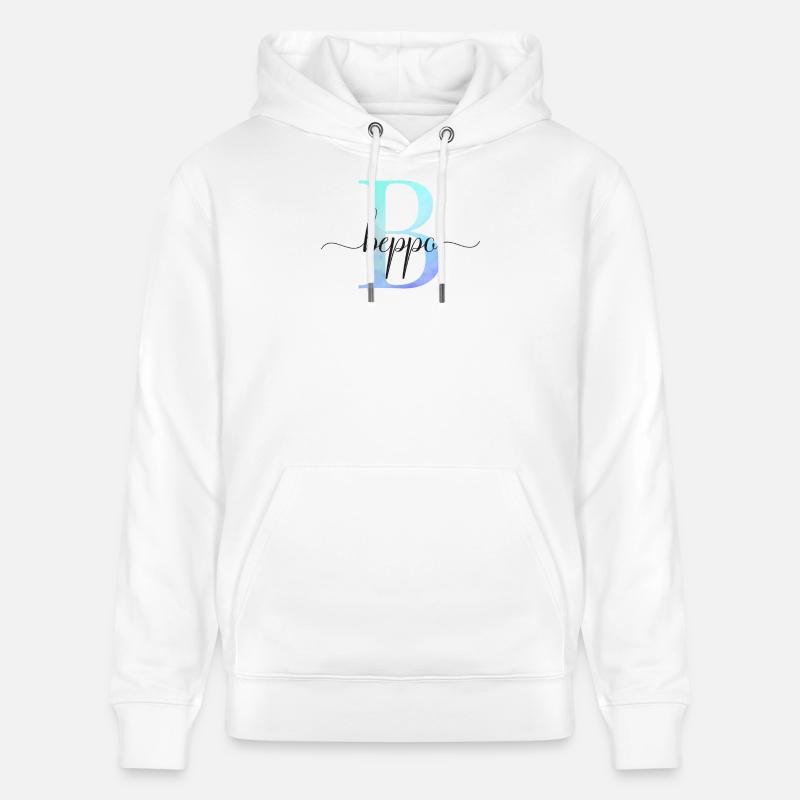 B| Monogramme | Nom | Beppo | Aquarelle - Sweat à capuche bio CRUISER Stanley/Stella Unisexe - blanc
