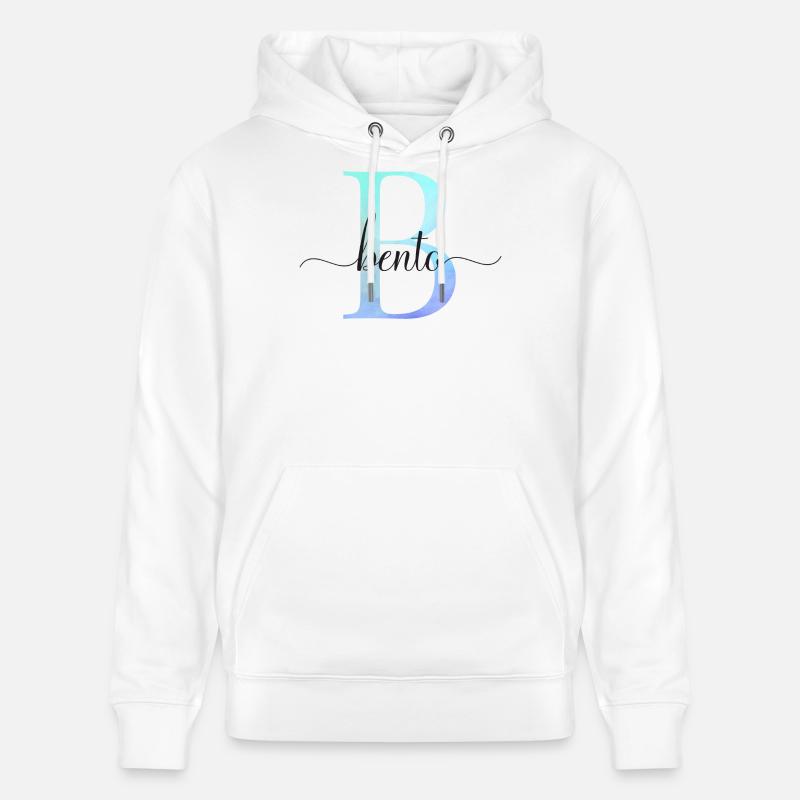 B| Monogramme | Nom | Bento | Aquarelle - Sweat à capuche bio CRUISER Stanley/Stella Unisexe - blanc