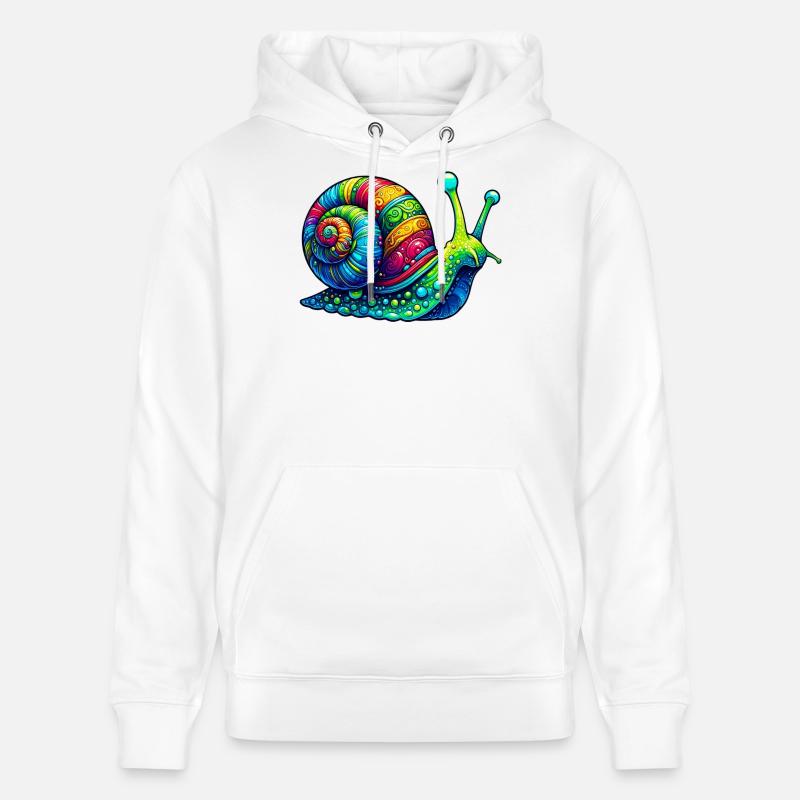 Escargot - Sweat à capuche bio CRUISER Stanley/Stella Unisexe - blanc