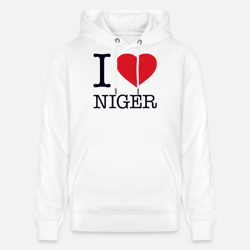 J’ADORE LE NIGER - Sweat à capuche bio CRUISER Stanley/Stella Unisexe - blanc