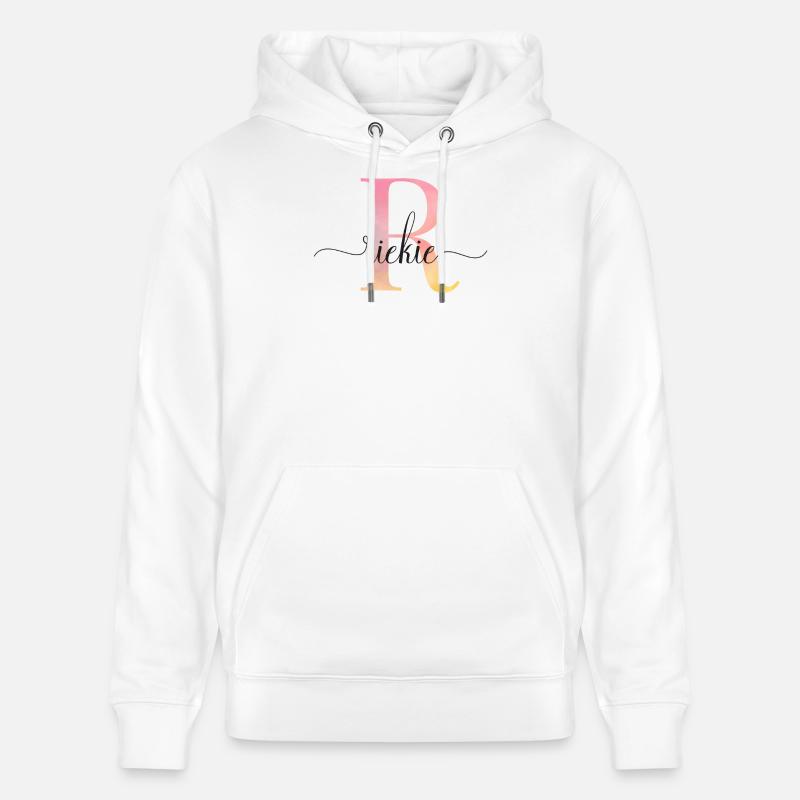 L | Monogramme | Nom | Rieke |Aquarelle - Sweat à capuche bio CRUISER Stanley/Stella Unisexe - blanc