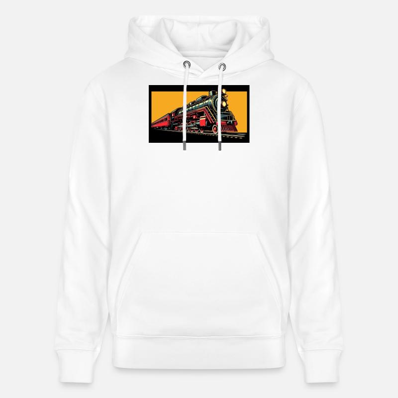 Train 1 3 - Sweat à capuche bio CRUISER Stanley/Stella Unisexe - blanc
