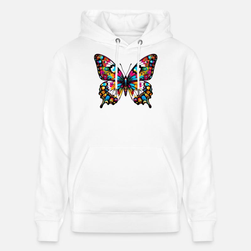 Papillon - Sweat à capuche bio CRUISER Stanley/Stella Unisexe - blanc