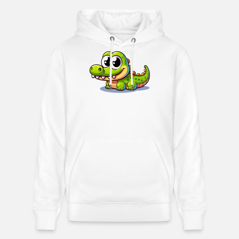 Alligator Crocodile - Sweat à capuche bio CRUISER Stanley/Stella Unisexe - blanc