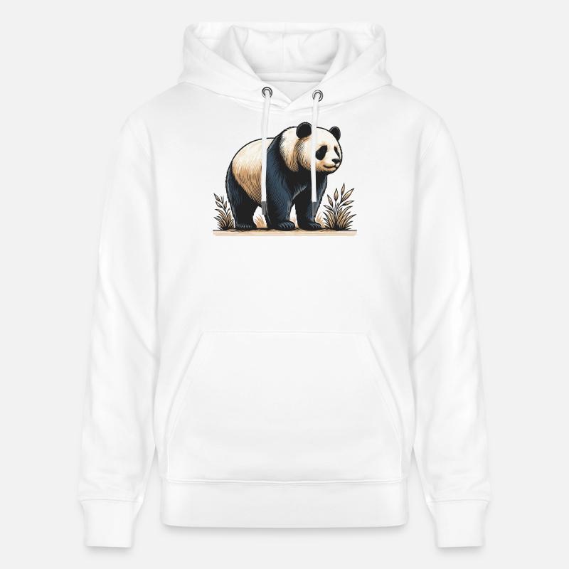 Panda - Stanley/Stella Unisex Bio-Hoodie CRUISER  - Weiß