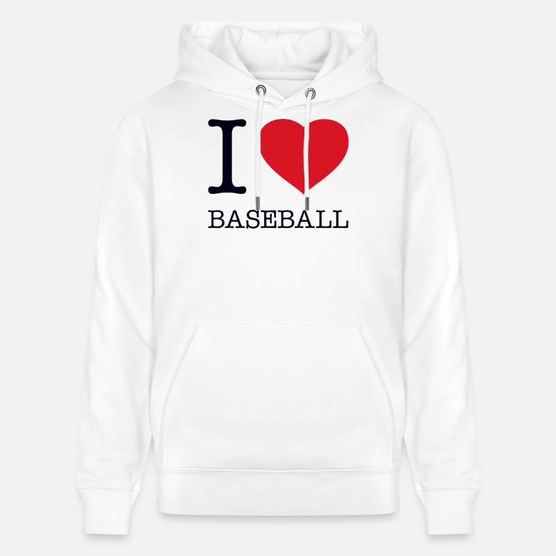 J’ADORE LE BASEBALL - Sweat à capuche bio CRUISER Stanley/Stella Unisexe - blanc