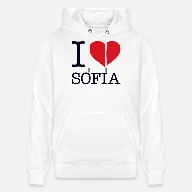 J’ADORE SOFIA - Sweat à capuche bio CRUISER Stanley/Stella Unisexe - blanc