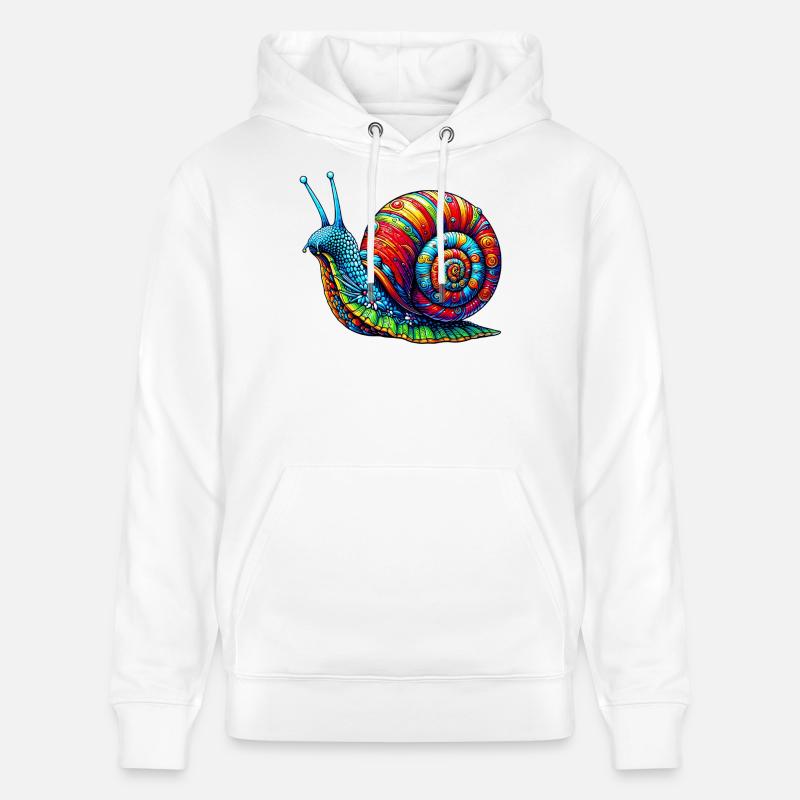 Escargot - Sweat à capuche bio CRUISER Stanley/Stella Unisexe - blanc