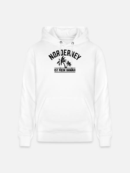 Norderney is my Hawaii - Stanley/Stella CRUISER Unisex Organic Hoodie - white