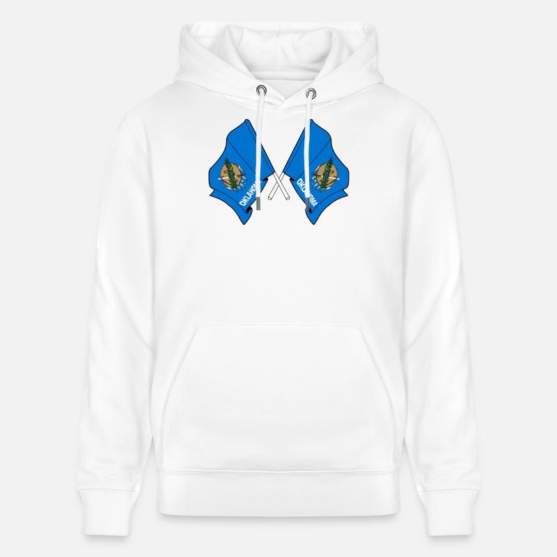 Deux drapeaux ont traversé l’Oklahoma - Sweat à capuche bio CRUISER Stanley/Stella Unisexe - blanc