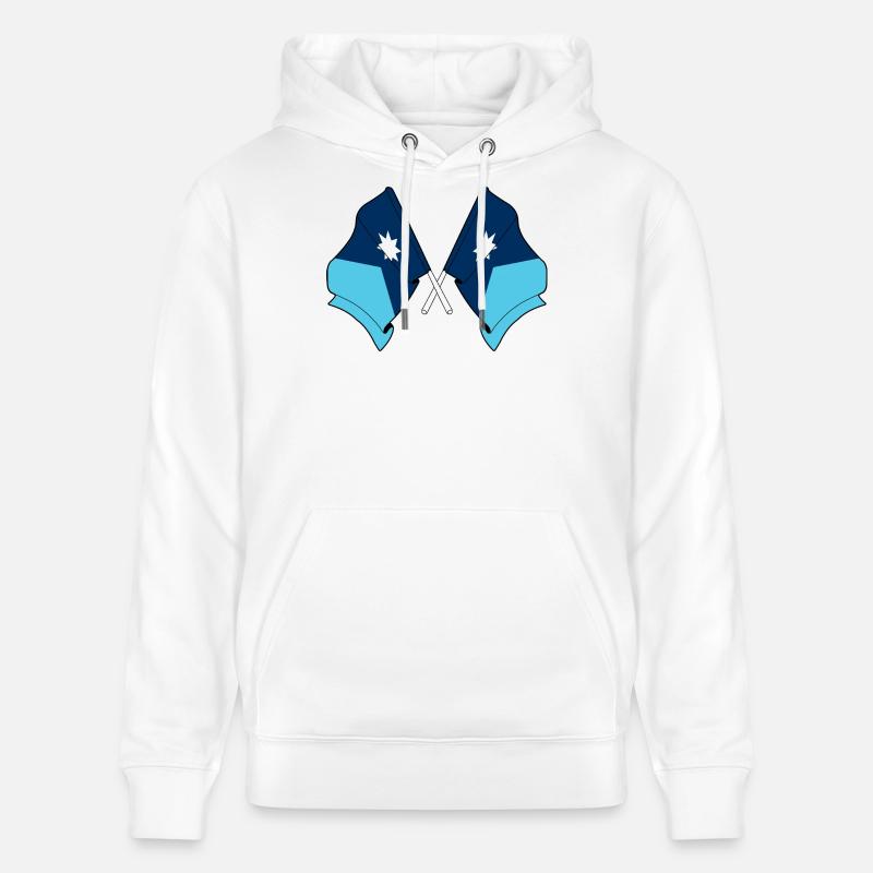 Deux drapeaux traversés Minnesota - Sweat à capuche bio CRUISER Stanley/Stella Unisexe - blanc