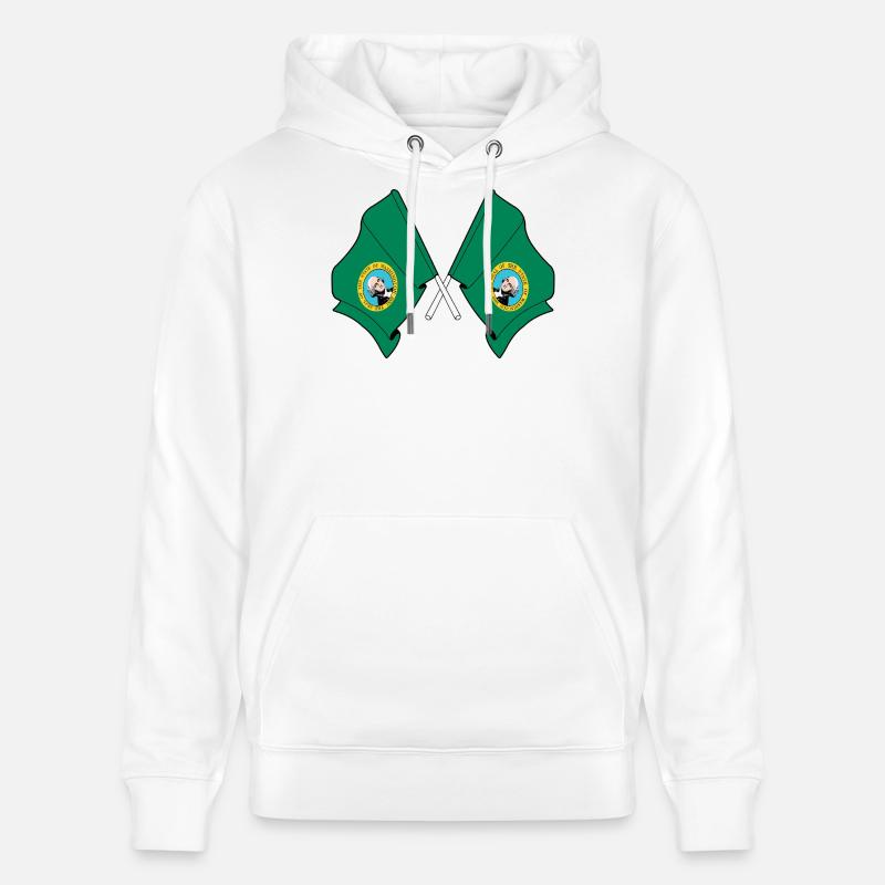 Deux drapeaux ont traversé Washington - Sweat à capuche bio CRUISER Stanley/Stella Unisexe - blanc