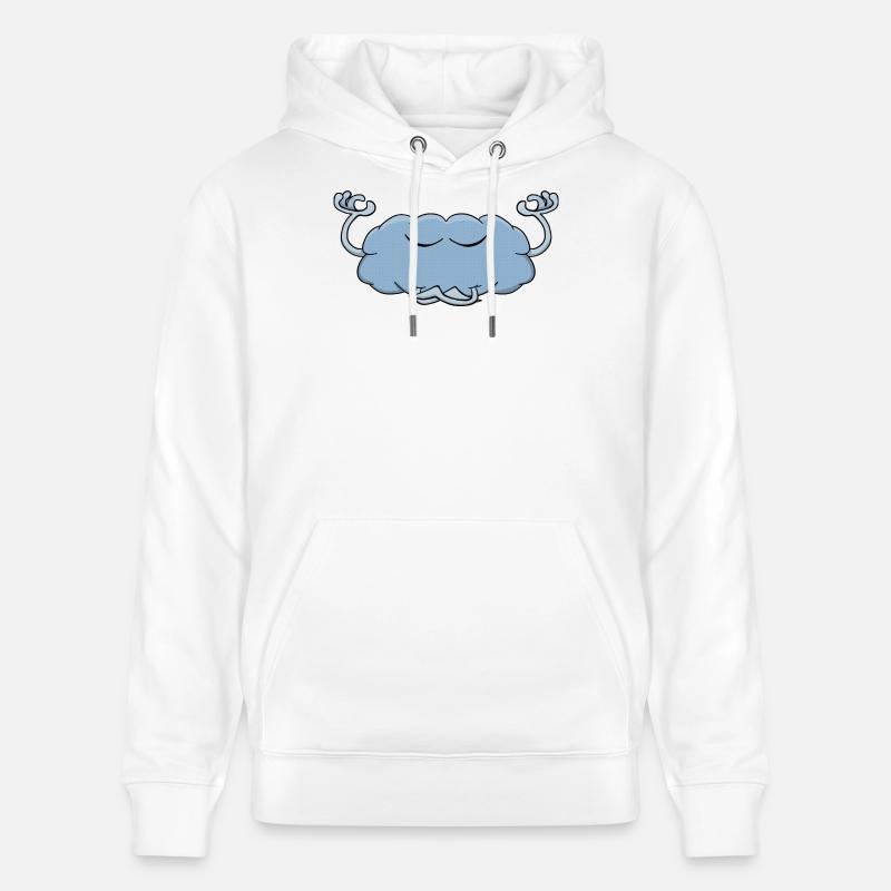 Nuage mignon méditant - Sweat à capuche bio CRUISER Stanley/Stella Unisexe - blanc