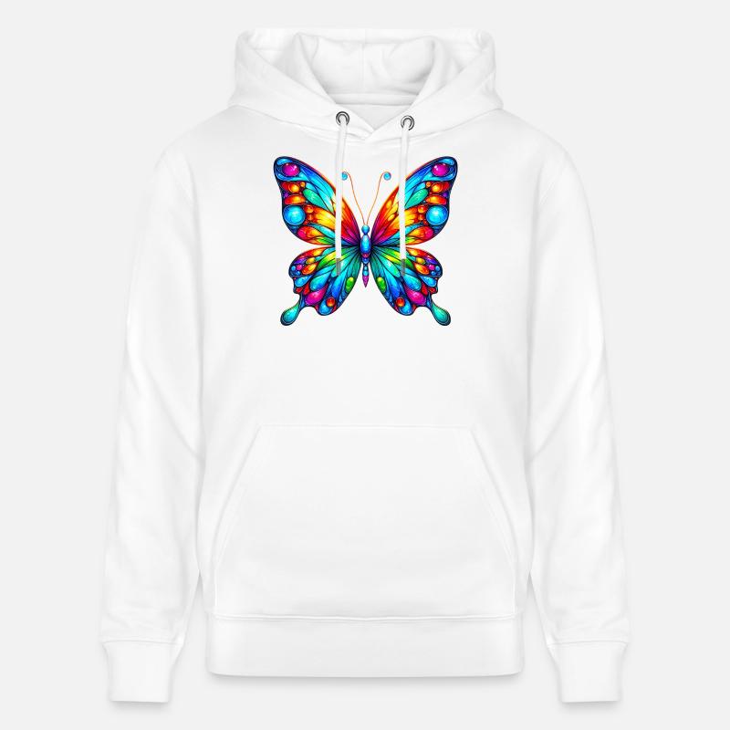 Papillon - Sweat à capuche bio CRUISER Stanley/Stella Unisexe - blanc